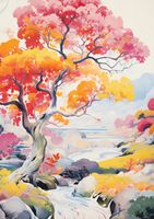 Plakat 29,7x42cm Roztańczony Krajobraz