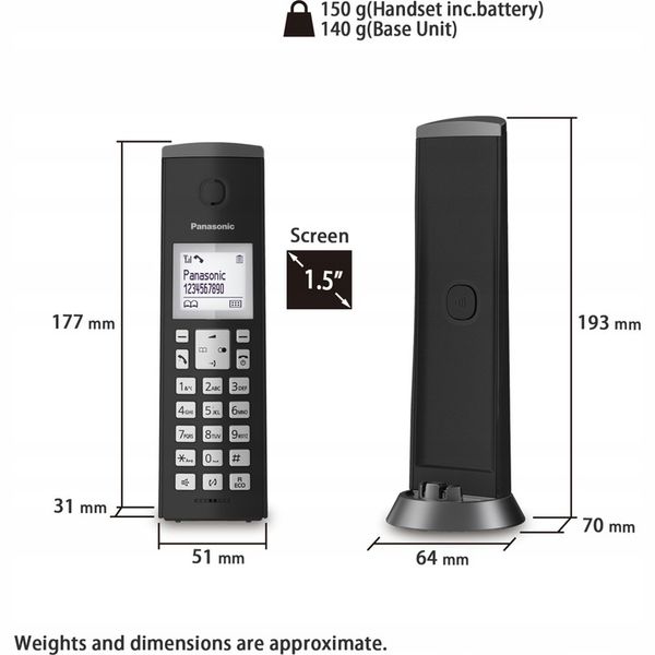 Telefon bezprzewodowy Panasonic KX-TGK210 DECT LCD zdjęcie 4