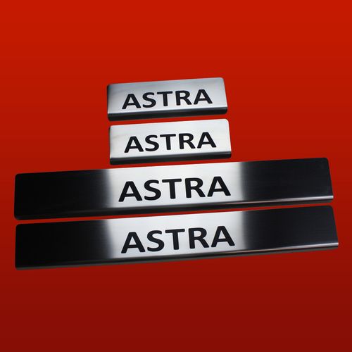 Listwa progowa OPEL ASTRA MK6/J/IV Stal nierdzewna 304 mat z czarnymi liter na Arena.pl