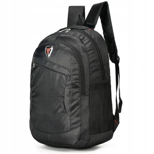 Plecak męski do pracy na laptopa szkolny młodzieżowy pojemny czarny solidny na Arena.pl