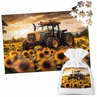 PUZZLE TRADYCYJNE - TRAKTOR CIĄGNIK POLE GOSPODARSTWO ROLNIK - 96 el