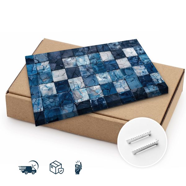 Obraz Ścienny Do Salonu Geometryczna Mozaika Abstrakcja 90cm x 60cm zdjęcie 11
