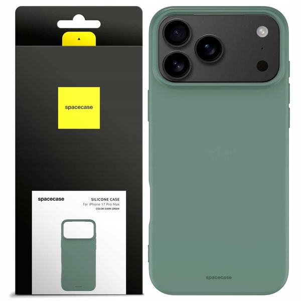 Spacecase Silicone Case 3.0 iPhone 17 Pro Max dark green zdjęcie 1