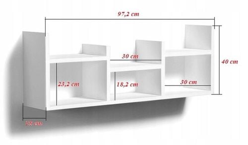 PÓŁKA WISZĄCA REGAŁ NA KSIĄŻKI KWIATY SZAFKA MEBLE DO SALONU LOFT na Arena.pl