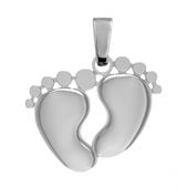 SREBRNY WISIOREK STOPKI DZIECIĘCE STOPY SREBRO PRÓBY 925 GRAWER GRATIS!