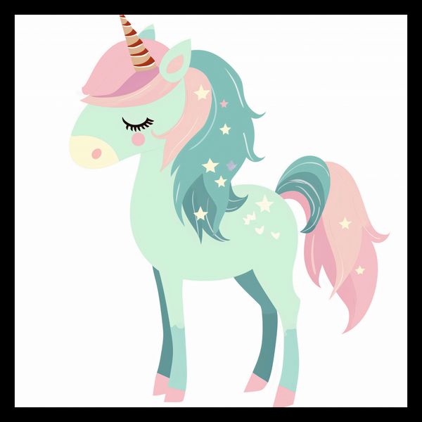 Plakat 40x40cm Jednorożec Marzeń zdjęcie 2