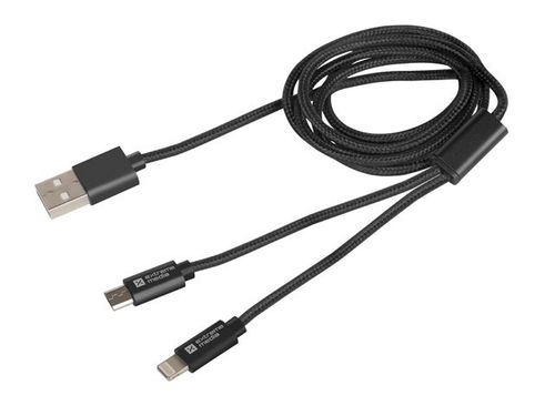 NATEC Kabel micro USB, Lightning - USB-A M/M 1m combo czarny na Arena.pl