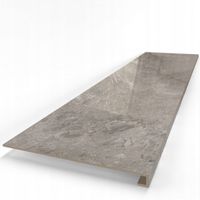 Stopnica polerowana - szary marmur,bez nacięć,z eleganckim noskiem 120x30x4