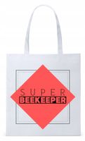 Dla Pszczelarza Na Prezent Torba Eco Biała Shopper Z Nadrukiem Ze Zdjęciem