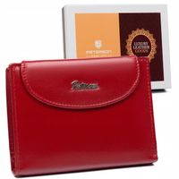 Damski portfel skórzany na zatrzask PETERSON z ochroną kart RFID prezent