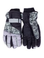 Rękawiczki narciarskie chłopięce pięciopalczaste moro 18 YOCLUB