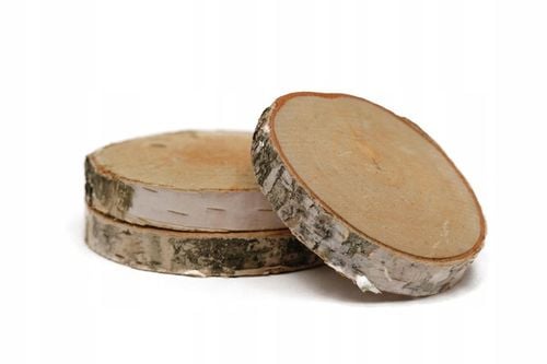 Plastry drewniane, plaster drewna, 3-9 cm - 1 kg wysuszone krążki brzozowe na Arena.pl