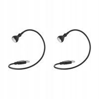 2 szt. JANSJO Lampa USB LED - czarny 38 cm