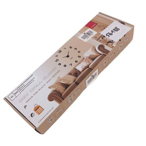 srebrny bezramowy duży zegar ścienny diy na Arena.pl