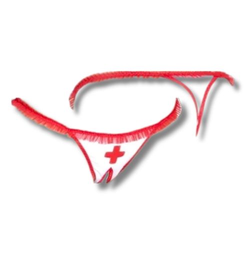 Stringi z pielęgniarką - dziurka w kroku S/M zdjęcie 2