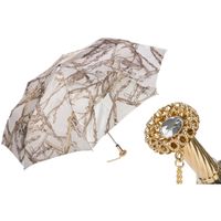 Luksusowy Parasol Pasotti Wędzidła Biały Kryształ Handmade Włochy