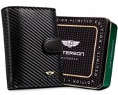 Portfel męski na zatrzask ze skóry naturalnej Peterson skórzany