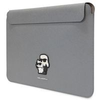 karl lagerfeld sleeve klcs16sakcpmg 16 srebrny/silver saffiano