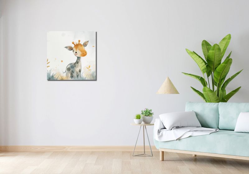 Obraz 60x60cm Mała Żyrafka zdjęcie 2