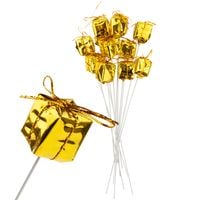 PREZENCIKI PREZENTY NA PIKU DRUCIKU 12SZT ZŁOTE DEKORACJA ŚWIĄTECZNA