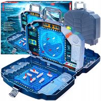 ELEKTRONICZNA GRA W STATKI OKRĘTY PLANSZOWA WOJENNA ŚWIATŁO DŹWIĘK WALIZKA