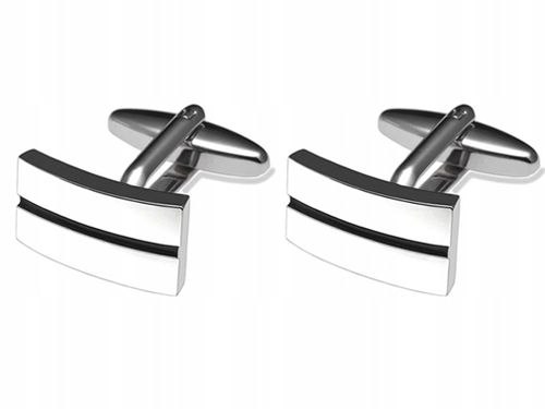 STALOWE SPINKI + PUDEŁKO Metalowa Spinka Męska do Mankietów Koszul GREG D54 na Arena.pl