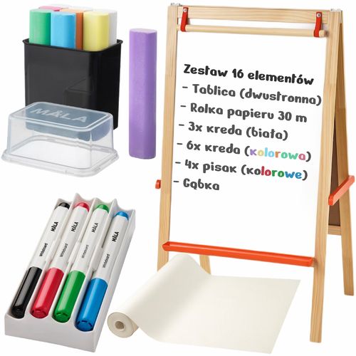 Zestaw do malowania rysowania tablica kreda pisaki IKEA MALA 16 elementów na Arena.pl