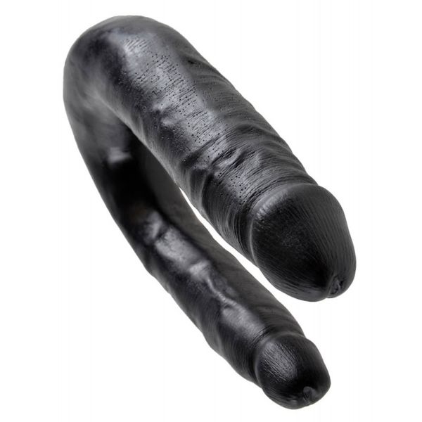 King Cock U-Shaped Small Dwustronne Dildo zdjęcie 2