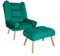 FOTEL TOKIO ROZKŁADANY Z PODNÓŻKIEM N. ZŁOTA MG20