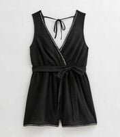 Kombinezon plażowy New Look Black Mirror Embellished Trim R36