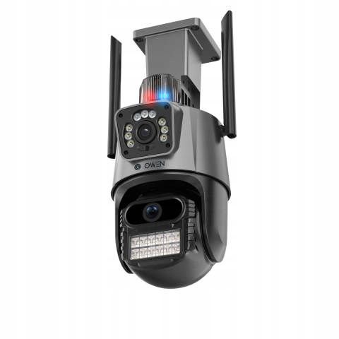 PODWÓJNA KAMERA ZEWNĘTRZNA OBROTOWA ALARM 8MP WIFI 3w1 2 OBIEKTYWY ICSEE na Arena.pl