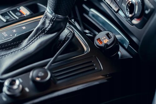 TRANSMITER BLUETOOTH SAMOCHODOWY ŁADOWARKA ZESTAW GŁOŚNOMÓWIĄCY USB QC3.0 na Arena.pl