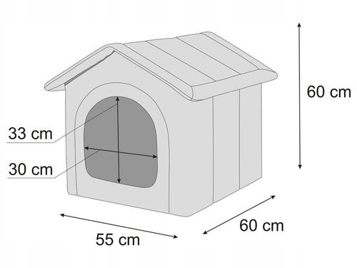 Buda, Legowisko, domek dla psa - 55x60x60 HobbyDog na Arena.pl