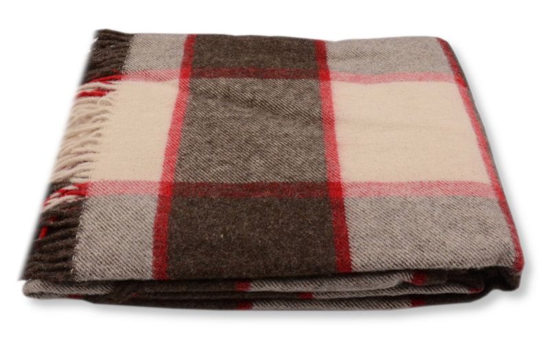 Koc Wełniany W Kratę 150X200 12177 zdjęcie 3