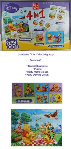 CLEMENTONI 12625 PUZZLE, MEMO, DOMINO KUBUS na Arena.pl