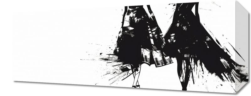 Obraz 50x20cm Atramentowy Przerys zdjęcie 1