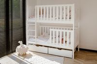 ŁÓŻKO PIĘTROWE DAWID 90X200 2- osobowe BIAŁY 48H!