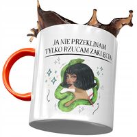 Kubek Pomarańczowy Śmieszny Ja Nie Przeklinam Z Nadrukiem Ze Zdjęciem