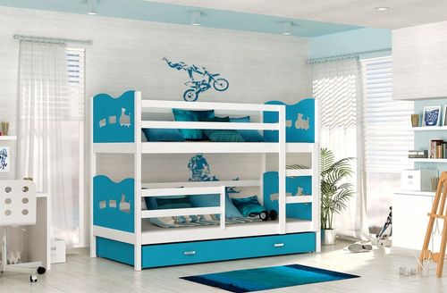 Łóżko MAX 2 białe Kolor - Czerwień na Arena.pl