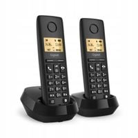 Telefon stacjonarny bezprzewodowy Gigaset Pure 100 Duo 2 Słuchawki Czarny