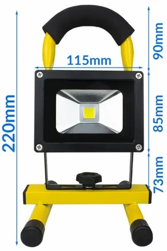 HALOGEN REFLEKTOR 10W BEZPRZEWODOWY AKUMULATOROWY BATERIA NAŚWIETLACZ IP65 na Arena.pl