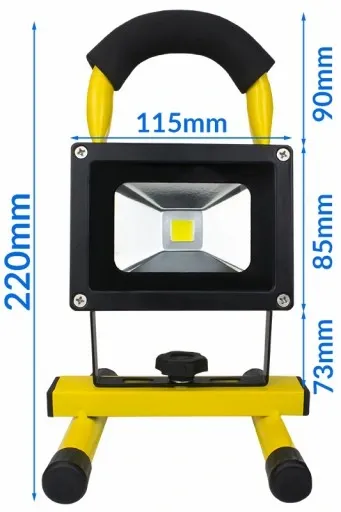 HALOGEN REFLEKTOR 10W BEZPRZEWODOWY AKUMULATOROWY BATERIA NAŚWIETLACZ IP65 zdjęcie 5