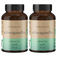 2 x Primabiotic ASHWAGANDHA 400 mg 60 kaps. Odporność Koncentracja Sen