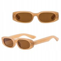 OKULARY PRZECIWSŁONECZNE UV400 Orzechowe damskie męskie + ETUI+ŚCIERKA