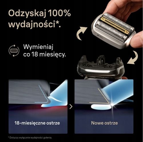 Oryginalna głowica do golarki Braun Series 9 Pro+ srebrna 96M na Arena.pl