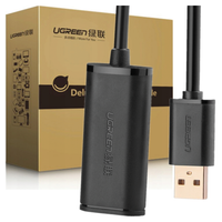 Kabel przedłużający USB 2.0 UGREEN US121, aktywny, 10m (czarny)