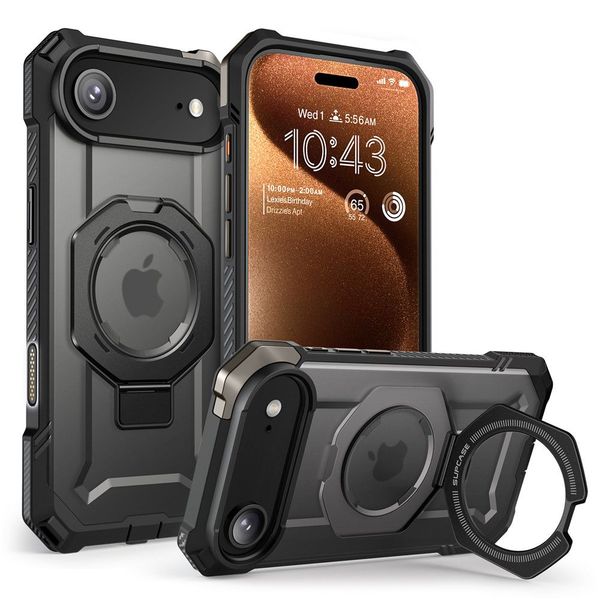Etui Supcase UB Grip MagSafe do iPhone 17 Air Czarne zdjęcie 1