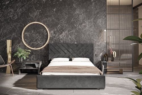 Łóżko tapicerowane 140x200 Royal 5 pojemnik stelaż na Arena.pl