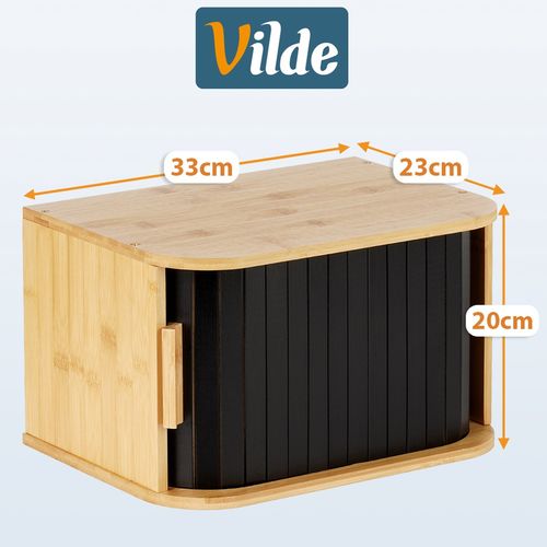 Chlebak bambusowy czarny 33x23x20 cm na Arena.pl