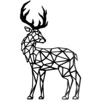 Dekoracja Ścienna Jeleń Geometryczny Drewniany Obraz Loft 50x30 cm